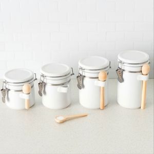 Anchor Hocking 4pc Ceramic Canister Set